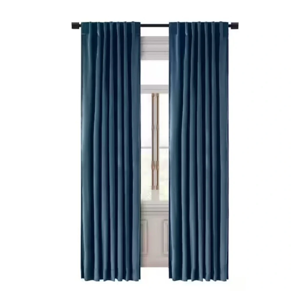 Velvet‎ Curtain Panel 50x84 Blue Room Darkening